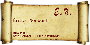 Énisz Norbert névjegykártya