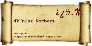 Énisz Norbert névjegykártya